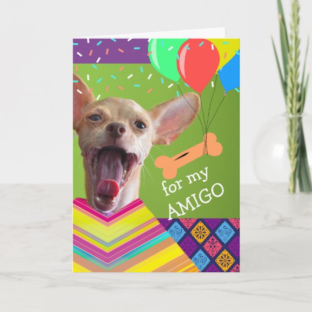 Cute Chihuahua Anniversaire pour une Carte Biscuit (Devant)