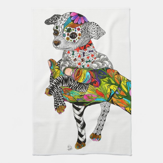 Cute Chihuahua Chiuppy Serviette de cuisine (Vertical)