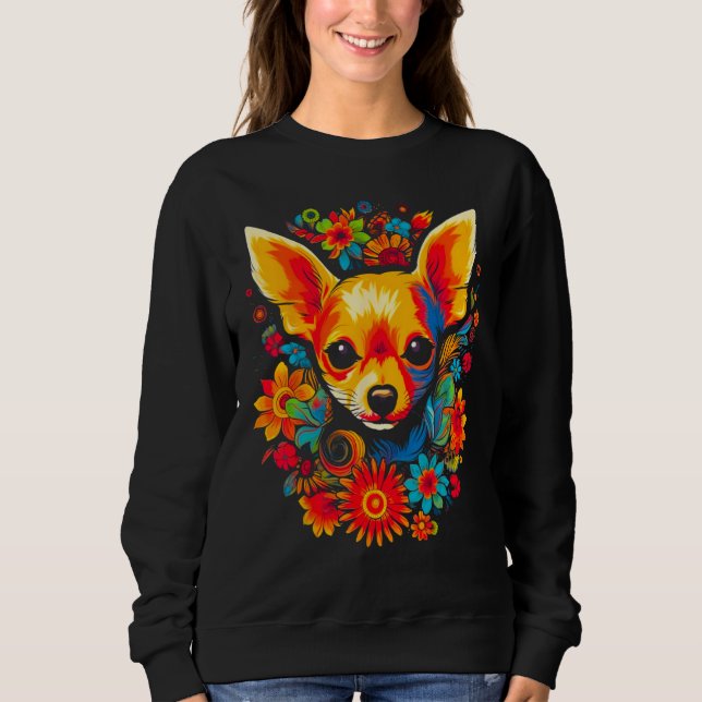 Cute Chihuahua Dog Sweatshirt (Vorderseite)
