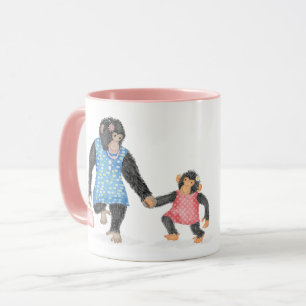 Cute chimpanzé tasse pour une tante géniale