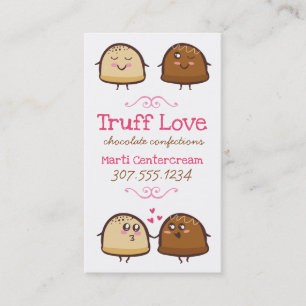 Cute chocolat truffes confections carte de visite