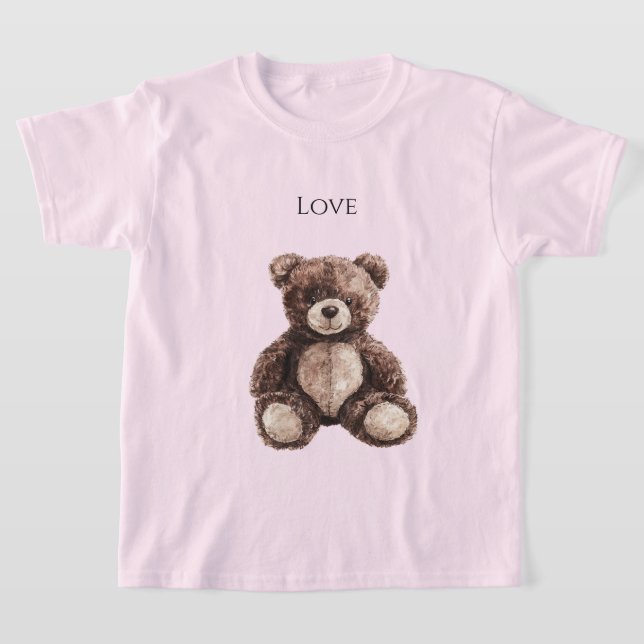 Cute Chocolate Brown Teddy Bear T-Shirt (Ablage )