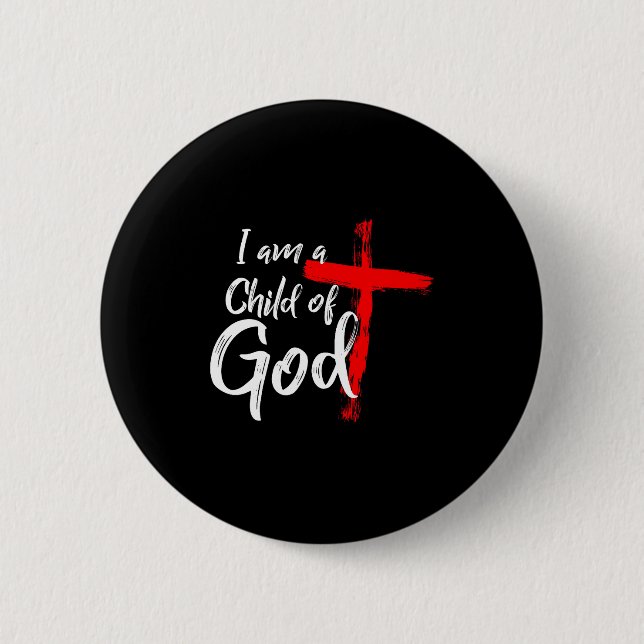 Cute Christian Salvation Quote Gift I Am A Child O Button (Vorderseite)