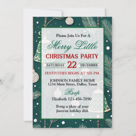 Cute Christmas Bells Holiday Party Einladung