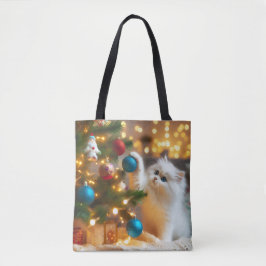 Cute Christmas Cat Tote Bag Tasche