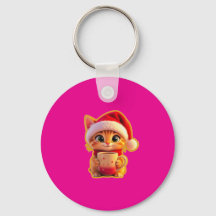 **Cute Christmas Cat with Santa Hat – Funny Holida