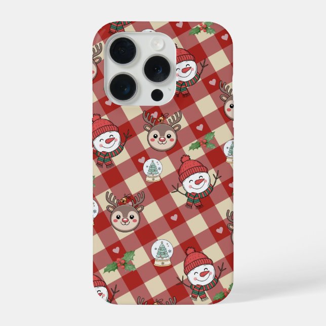 Cute Christmas Characters Phone Case  iPhone 15 Pro Hülle (Rückseite)