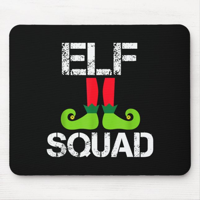 Cute Christmas Cheer Elf Squad Santa's Helper  Mousepad (Vorne)