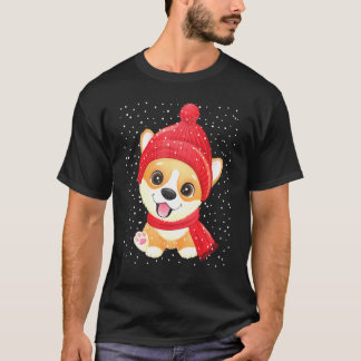 Cute Christmas Corgi Dog T-Shirt