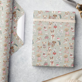 Cute Christmas Dogs Geschenkpapier