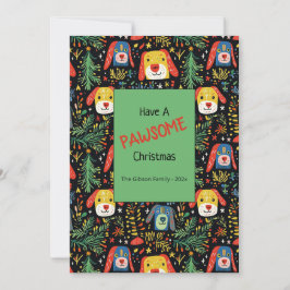 Cute Christmas Dogs Holiday Card Feiertagskarte