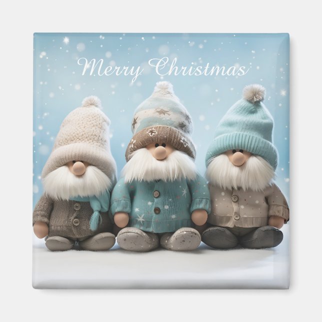 Cute Christmas Gnome Magnet (Devant)