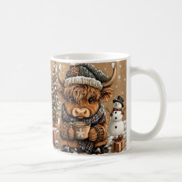 Cute Christmas Highland Cow Mug – Cozy Winter Mug
