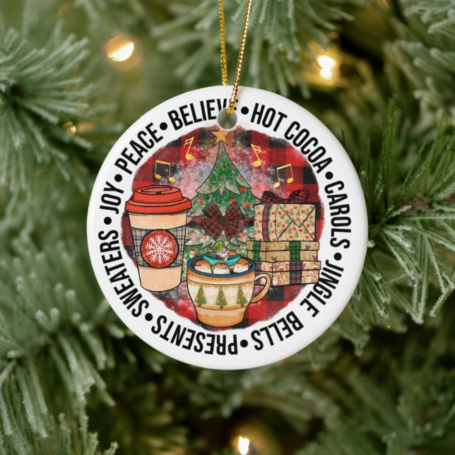 Cute Christmas Holiday Keramik Ornament (Baum)