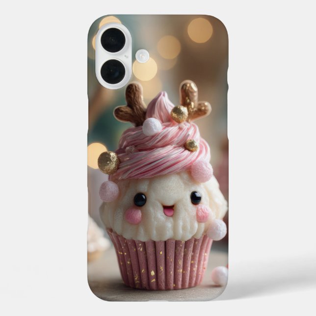 Cute Christmas Muffin Kawaii Style  iPhone 16 Plus Hülle (Rückseite)