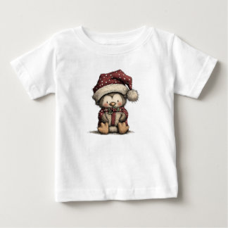 Cute Christmas Penguin Art Baby T-shirt