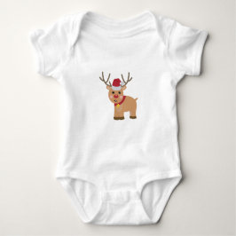 Cute Christmas Reindeer Baby Strampler