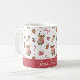 Cute Christmas Reindeer Personalized Mug Kaffeetasse