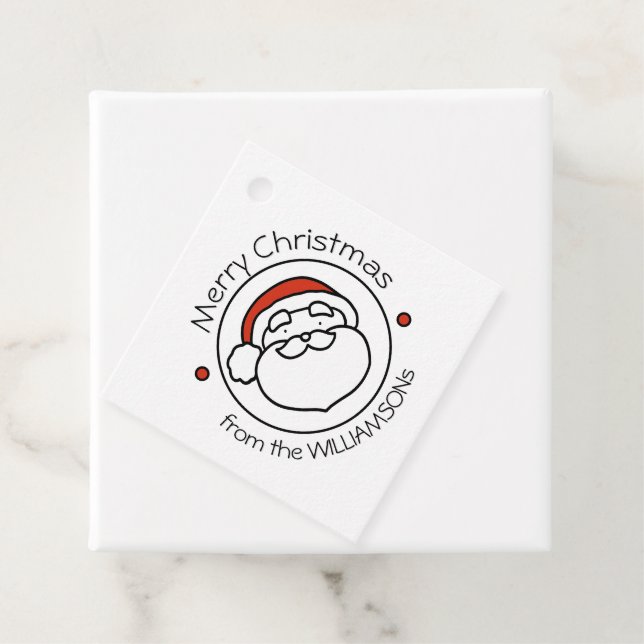 Cute Christmas Santa Claus with Red Hat Geschenkanhänger (Beispiel)
