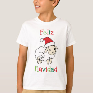Cute Christmas Sheep – Feliz Navidad T-Shirt