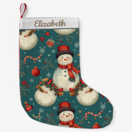 Cute Christmas Snowman Kleiner Weihnachtsstrumpf