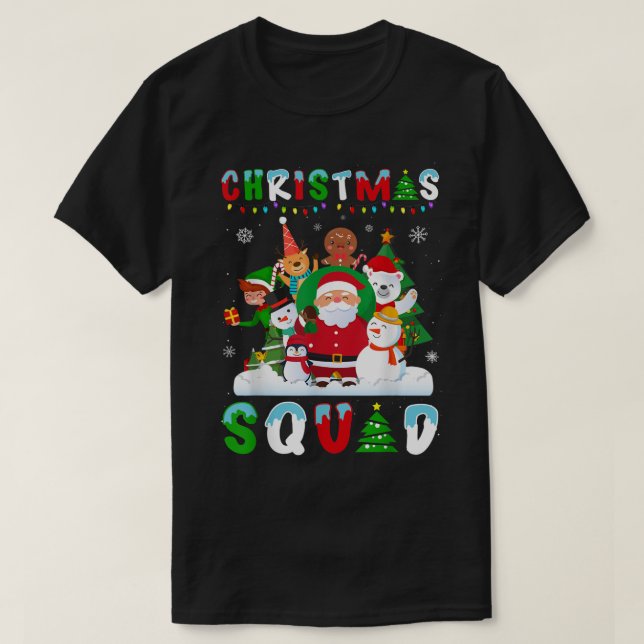 Cute Christmas Squad Holiday Design T-Shirt (Design vorne)