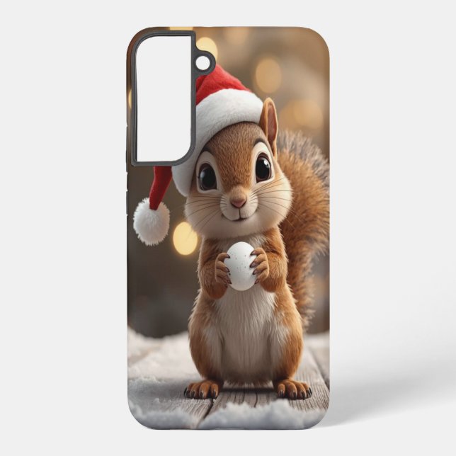 Cute Christmas Squirrel Galaxy S22 Plus Case Samsung Galaxy Hülle (Rückseite)