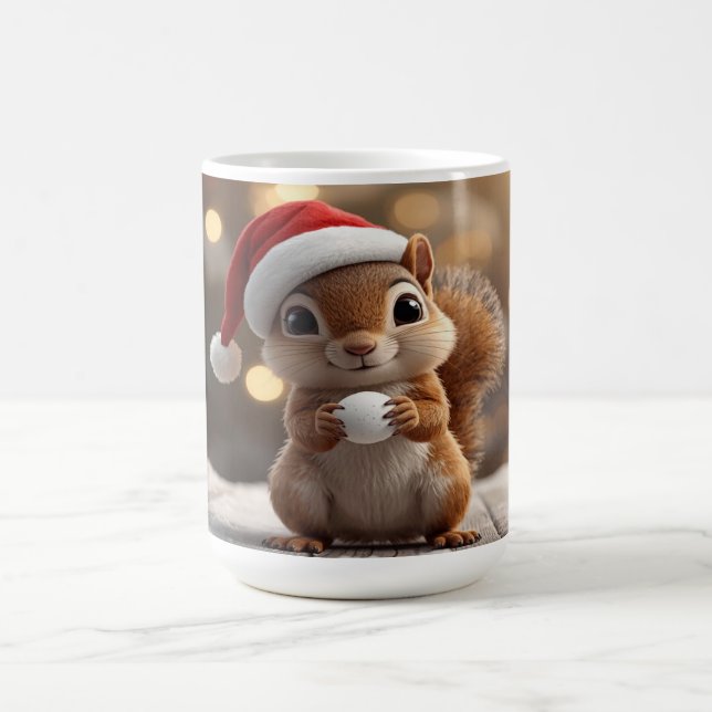 Cute Christmas Squirrel Holiday Mug (Centre)