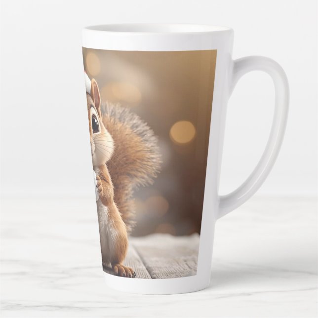 Cute Christmas Squirrel Latte Mug (Droite)
