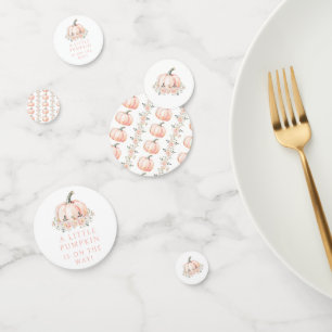 Cute Citrouille Baby Girl Douche Table Confetti