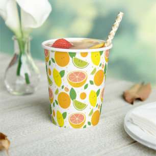 Cute Citrus Fruit Paper Cups Pappbecher