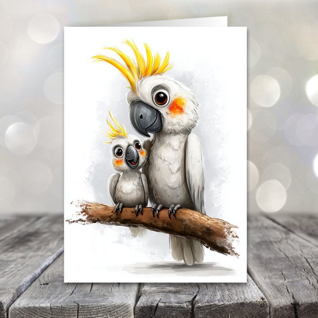 Cute Cockatoo Father's Day Feiertagskarte (Von Creator hochgeladen)