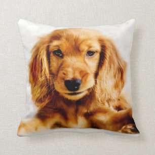 Cute Cocker Spaniel Chiot Coussin
