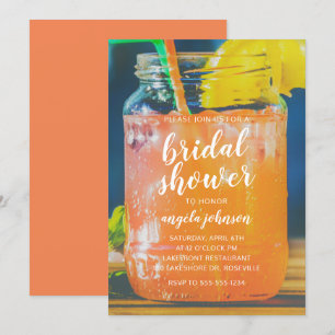 Cute Cocktail Mason Jar Invitation à la douche nup