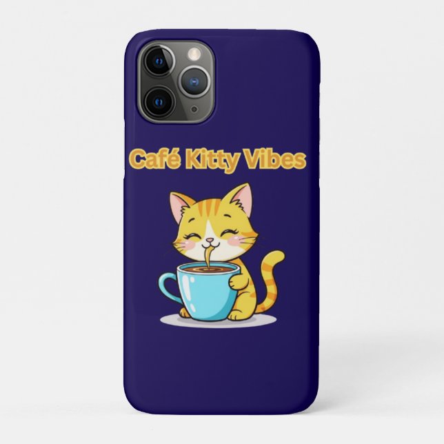 **Cute Coffee Cat – Adorable Cat Drinking Coffee I Case-Mate iPhone Hülle (Rückseite)