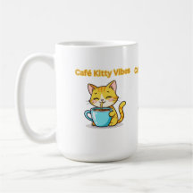 **Cute Coffee Cat – Adorable Cat Drinking Coffee I