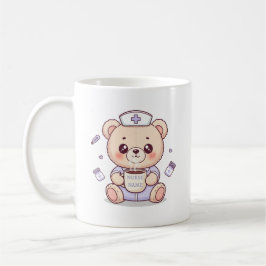 Cute Coffee-Loving Nurse Teddy Bear  Kaffeetasse