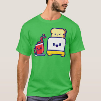 Cute Coffee With Toaster Bread T-Shirt