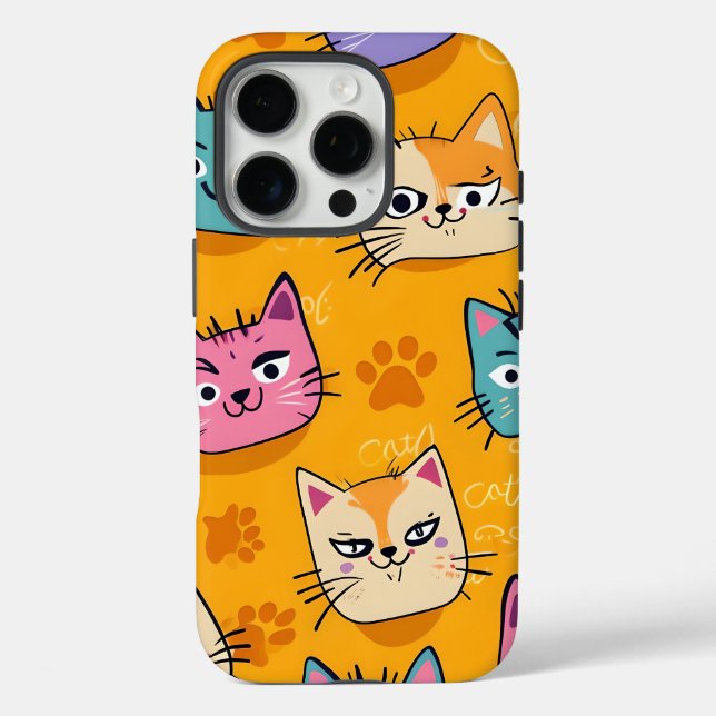 Cute & Colorée Chats Motif coque iphone (Verso)