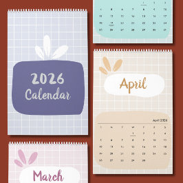 Cute & Colorful 2026 Calendar Kalender