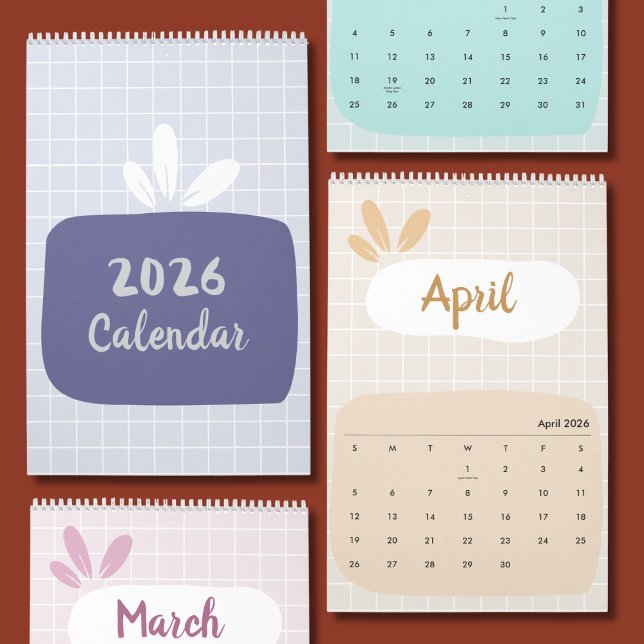 Cute & Colorful 2026 Calendar Kalender (Von Creator hochgeladen)