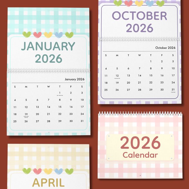 Cute & Colorful 2026 Calendar Kalender (Von Creator hochgeladen)