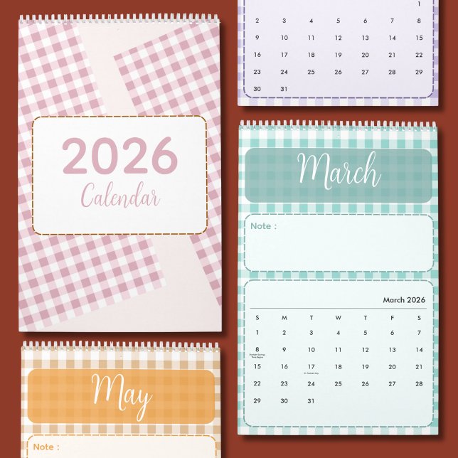 Cute & Colorful 2026 Calendar Kalender (Von Creator hochgeladen)