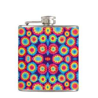 Cute colorful abstract suns patterns flachmann