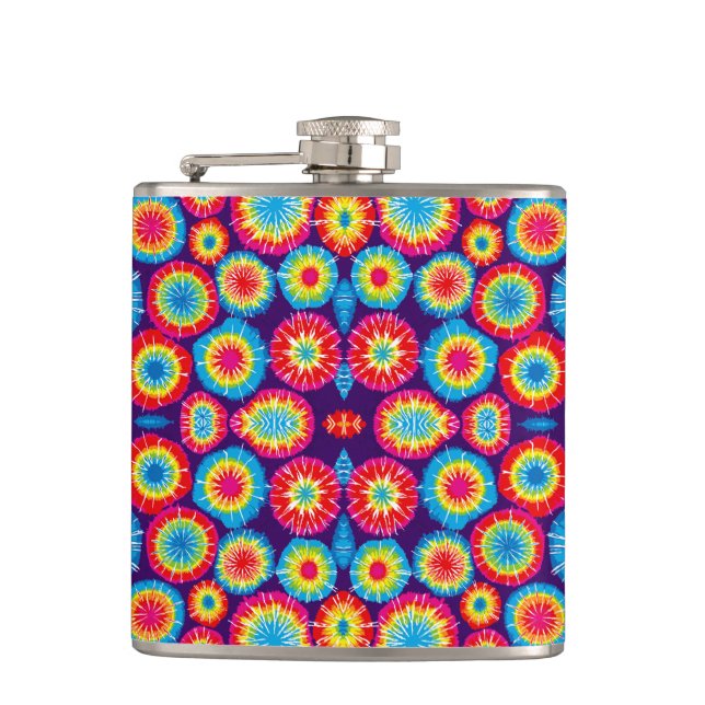 Cute colorful abstract suns patterns flachmann (Vorderseite)