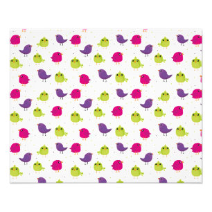 Cute colorful birds fotodruck