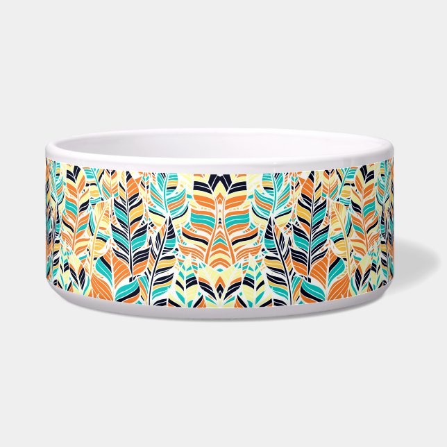 Cute colorful boho leaves pattern napf (Vorderseite)