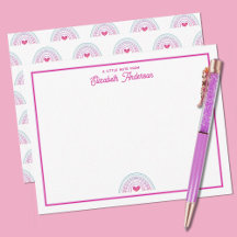 Cute Colorful Boho Rainbow Girls Stationery