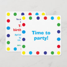 Cute & Colorful Dots Kids Birthday Party