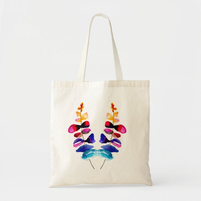 Cute colorful leaves watercolor tragetasche (Vorne)